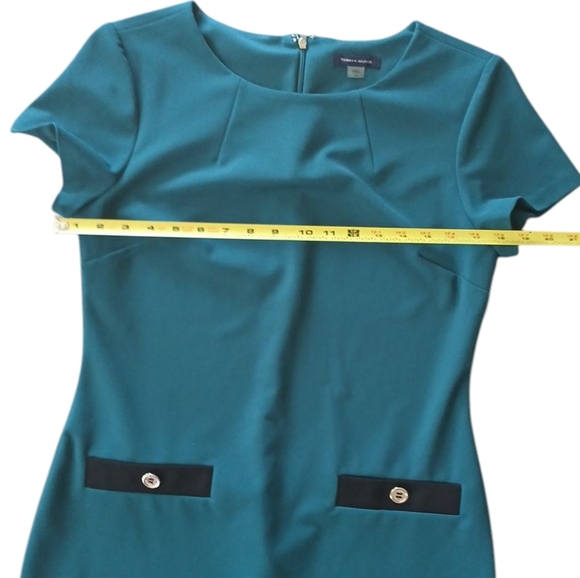 Tommy Hilfiger Blue Embellished Sheath Dress Size 10 - Picture 7 of 8